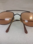 Amber Blocker Designer Hinged Sunglasses Metal Frame/temples 400 Uv. Fixed Price $14.95.