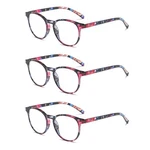 3 Pairs Womens Ladies Blue Light Blocking Reading Glasses Spring Hinge Readers. Fixed Price $19.99.