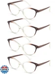 Heeyyok Women Reading Glasses 4 Pack 2.0 Cateye Readers Comfo. Fixed Price $34.99.