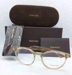 New Tom Ford Glasses Tf 5524 045 49-19 Brown Crystal Round Optical Frame Rx. Fixed Price $245.00.