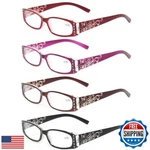 Kerecsen Reading Glasses 4 Pairs Ladies Readers Spring Hinge With Laser Patte. Fixed Price $34.99.