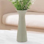 Flower Vase, Vintage Green Ribbed Ceramic Small Rustic Farmhouse Vases .... Fixed Price $23.79.