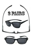 2 Pairs Retro Square Frame Hang Neck Reading Sunglasses Reader Uv Protect. Fixed Price $22.95.
