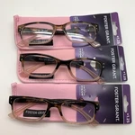 "3 Pair" Foster Grant Monroe + 1.25 Pink Reading Glasses Crystal Vision. Fixed Price $20.85.
