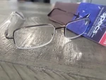 New Men's Foster Grant Simply Specs Reading Glasses +2.75, Hal Brn, Metal Frame. Fixed Price $12.00.
