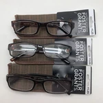 "3 Pair" R199 Foster Grant Derick +1.25 Brown Men Readers Reading Glasses. Fixed Price $17.95.