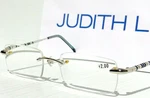 Judith Leiber Hematite Fashion Readers +1.5 +2.0 Rimless Silver Womens Glasses. Fixed Price $8.86.