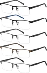 Eyecedar 5 Pack Premium Blue Light Blocking Reading Glasses Men Metal Half Frame. Fixed Price $34.79.