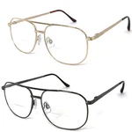 1 Or 2 Pairs Metal Frame Large Pilot Bifocal Reading Glasses Spring Temples. Fixed Price $22.99.