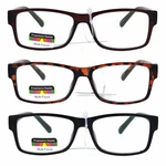 Mens Classic Rectangular Plastic Multi 3 Focus Progressive Reading Glasses. Fixed Price $14.95.