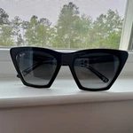 Maui Jim Kini Polarized Sunglasses Black Frame & Lens Stylish Eyewear. Fixed Price $250.00.