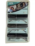New Sealed Design Optics 3 Pk Rimless Slimline Reading Glasses +175 Hard Case. Fixed Price $24.77.