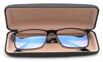 Blue Ray Blocking Reading Glasses For Men Large Rectangular Frame W/ Hard Case. Fixed Price $15.99.