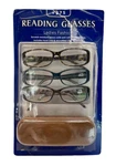 Icon Eyewear Ladies Fashion Reading Glasses With Hard Case +275 (pack Of 3). Fixed Price $14.39.