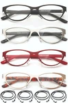 4 Packs Premium High Optical Quality Metal Frame Cat Eye Women Reading Glasses. Fixed Price $24.99.