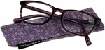 Magnivision Foster Grant Purple Elana Women Reading Glasses W/case 1.25 12Z. Fixed Price $11.95.