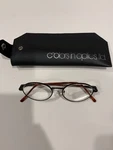 Andrea Jovine 408 Oval Thin Rimmed Reading Glasses +2.50 Magnify With Case. Fixed Price $15.99.