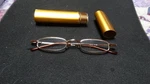Classic Rimless Compact Reading Glasses Readers Travel Slim Design With Case 1.5. Fixed Price $8.00.