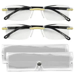 Kurtoplly Pcs Focus Glasses, Automatic Zoom Reading 2, Gold. Fixed Price $13.29.