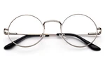 Round Reading Glasses Metal Frame Silver Spring Hinged John Lennon Vintage Style. Fixed Price $25.95.