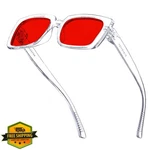 Eyekepper Screwless Blue Light Glasses NR9107-CLEAR Red Lens. Fixed Price $27.99.
