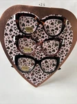 Nicole Miller New York Designer Leopard Heart Reading +2.50 Eyeglasses. Fixed Price $22.90.