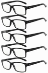 Eyekepper 5 Pack Reading Glasses For Men Spring Hinges Classic Readers Black .... Fixed Price $17.22.