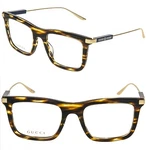 Gucci Gold Havana Stripe Logo Eyeglasses GG1438O Optical Frame 003 53MM. Fixed Price $237.80.