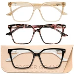 Design Optics By Foster Grant #813 Oversized Square Reading Glasses 3-PACK +2.00. Fixed Price $12.77.