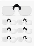 6 Pairs Of Reading Glassed With Clip, Blue Light Mangnifying And Blocking. Fixed Price $24.00.