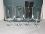 Pan Am Airline Stemmed Wine Glasses 1ST Class Set Of 4 From Fresh Case. Fixed Price $69.95.