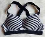 Pre-owned Nicole Miller New York Black & White Striped Bra Size. Fixed Price $12.50.