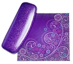 Eye Glasses Case Girl Sparkle Smooth Glitter Hard Shell Medium Mystic Purple. Fixed Price $28.46.