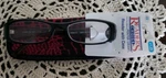 Foster Grant Viianca Black & Pink Plastic Glasses +1.25 NS0115 B212. Fixed Price $24.00.