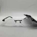 E359 Foster Grant Rick Brn +2.00 Rimless Reading Glasses 54/19-140 Readers. Fixed Price $9.95.