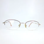 Cool Clip CC613 Gold Burgundy Oval Semi Rimless Eyeglasses Frames 49-18-135 30. Fixed Price $26.99.