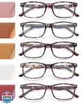 Jolisu 5 Pack Reading Glasses For Women, Spring Hinges Lightweight Readers. Fixed Price $27.99.