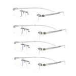 4 Pack Reading Glasses Mens Women's Rimless TR90 Eye Reader +1.00 3.00 Diopter. Fixed Price $22.79.