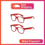 V.w.e. 2 Pairs Transparent Neon Color Deluxe Reading Glasses - Comfortable Styli. Fixed Price $18.38.