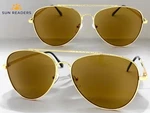 Men's Classic Vintage Retro Style Reading Sun Glasses Readers Gold Frame +1.25. Fixed Price $13.94.