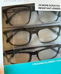 Design Optics Foster Grant Full Frame Reading Glasses 3 Pk +1.75 Open Bx. Fixed Price $11.99.