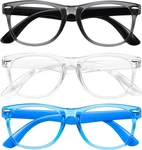 Okany Light Glasses For Kids 3 Pack Grey Black+transparent+blue. Fixed Price $11.67.