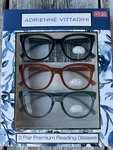 Adrienne Vittadini 3-PACK Premium Reading Glasses Readers +1.50 New Authentic. Fixed Price $29.99.