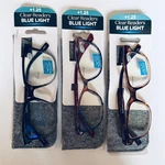Lot Of 3 Sav Clear Readers Blue Light Women's +1.25 Eyewear Gray Case. Fixed Price $21.99.
