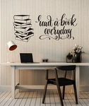 Vinyl Wall Decal Reader Quote Stack Of Books Library Reading Stickers (IG6189). Fixed Price $27.99.