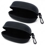 2-PACK Sunglasses Hard Case Eye Black Clam Shell Zipper With Hook. Fixed Price $9.98.