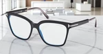 Tom Ford FT5892 001 Shiny Black Blue Block Lens 56 Mm Women's Eyeglasses. Fixed Price $219.00.