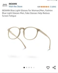 Iboann Blue Light Glasses. Fixed Price $10.00.
