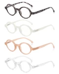 Jm 4-PACK Retro Round Reading Glasses Spring Hinge Readers Women +1.0. Fixed Price $28.48.