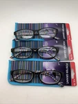 "3 Pair" Foster Grant Brianna Blu + 2.75 Women's Reading Glasses Strips. Fixed Price $24.95.